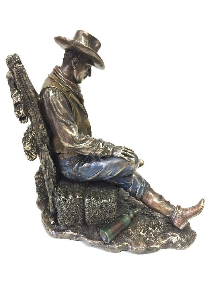 Unicorn Studio WU Cowboy and Dog Napping Statue Sculpture - Image 2